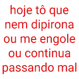 Figurinha de texto para WhatsApp