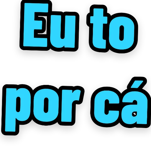 Figurinha para WhatsApp — texto