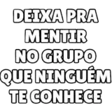 Figurinha de texto para WhatsApp