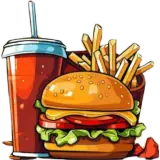 Figurinha de Comida para WhatsApp