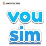 Figurinha de texto para WhatsApp